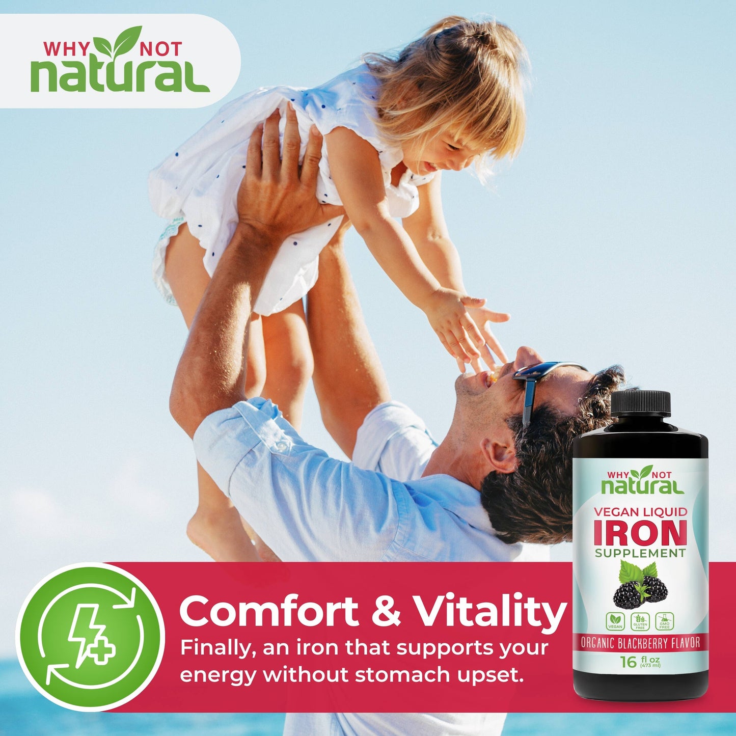 Liquid Iron Supplement for Women, Men and Kids