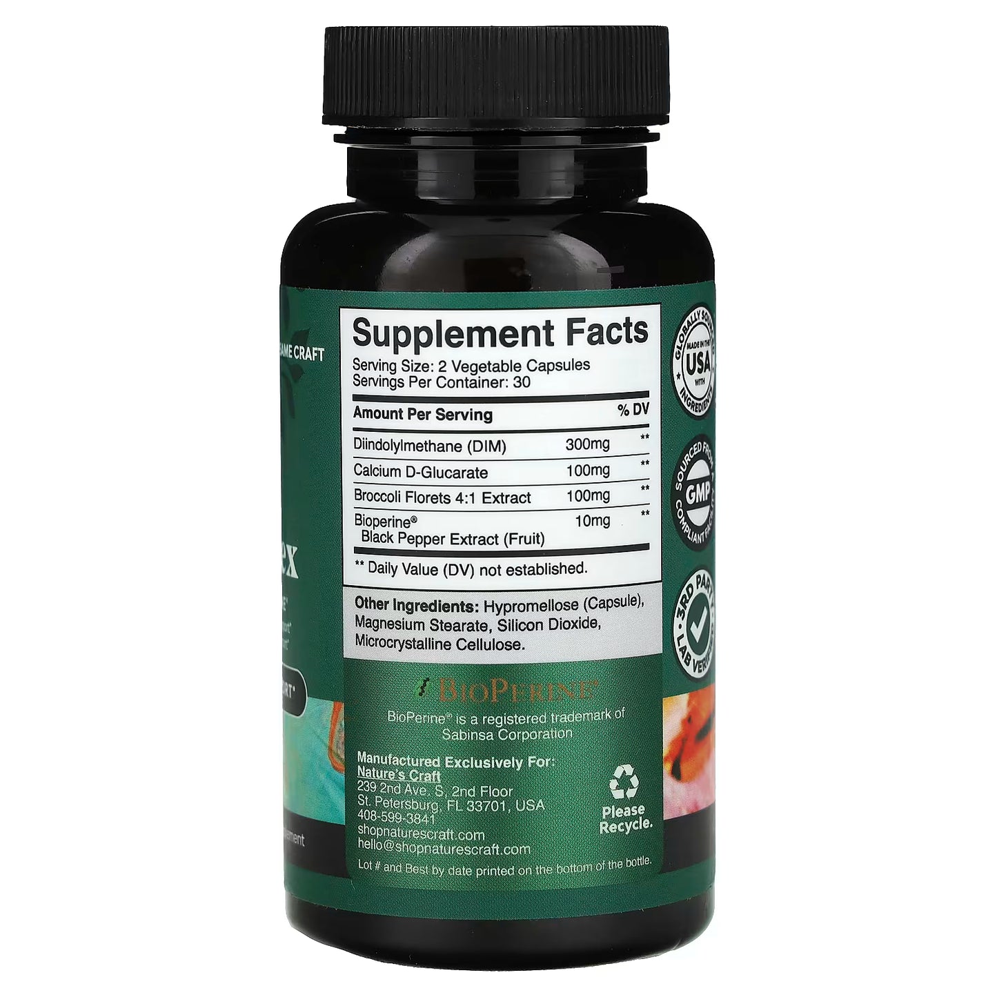 Hormone Balance Formula DIM with Pomegranate Extract + Broccoli Seed Extract + Black Pepper Extract
