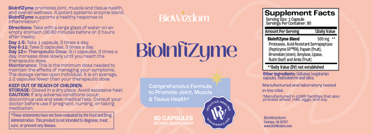 Enzimas antiinflamatorias BioInfiZyme 90 cápsulas