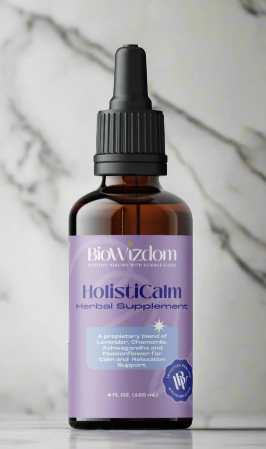 BioWizdom HolistiCalm Tincture by Lucía Patterson 4 oz Bottle
