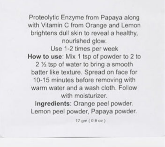 Mascarilla facial de limpieza profunda de papaya