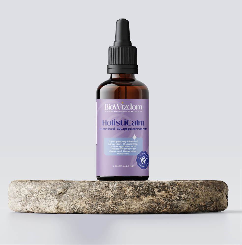 BioWizdom HolistiCalm Tincture by Lucía Patterson 4 oz Bottle