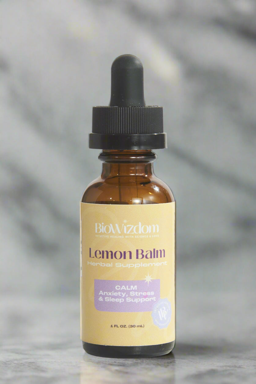 BioWizdom Lemon Balm Tincture 1 oz Bottle