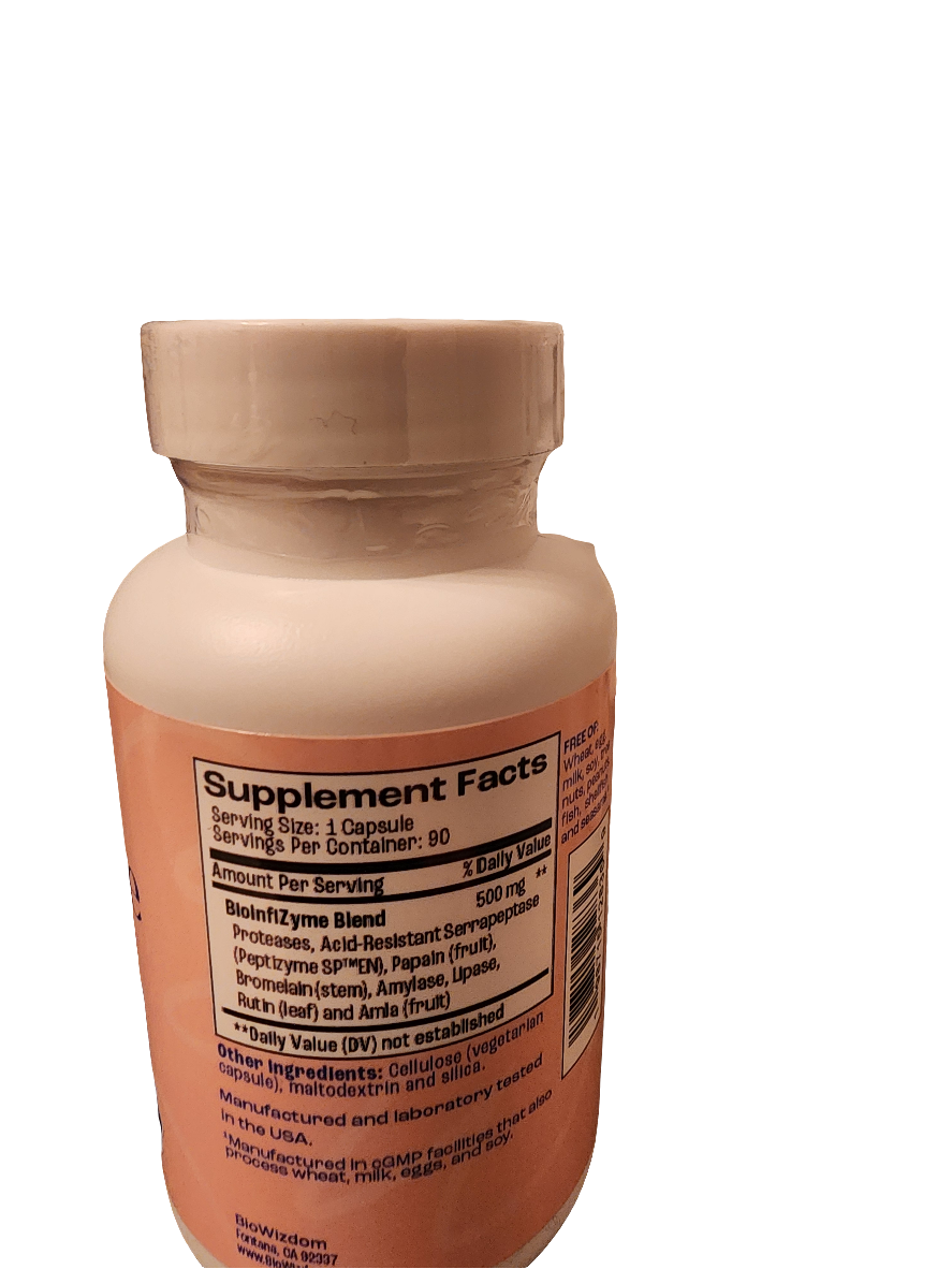 BioInfiZyme Anti Inflammatory Enzymes 90 caps