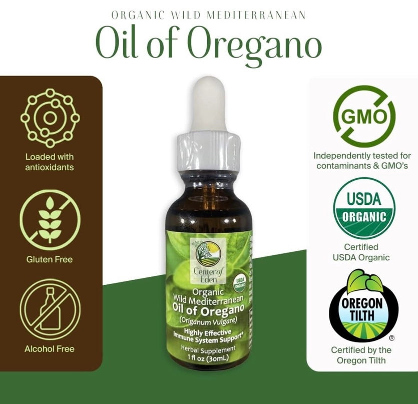 Wild Mediterranean Oil of Oregano, Certified Organic