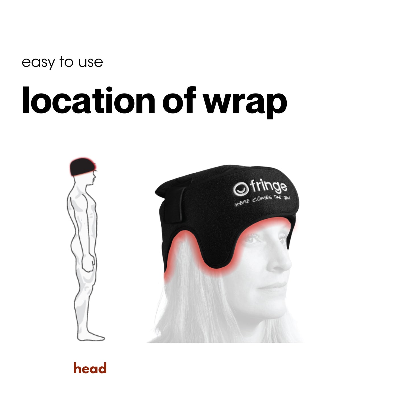 Fringe Wireless Headwrap for Red Light Therapy