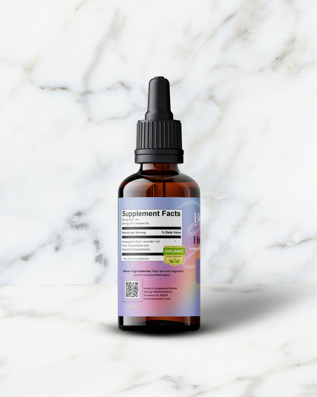 BioWizdom HolistiCalm Tincture 2 oz Bottle