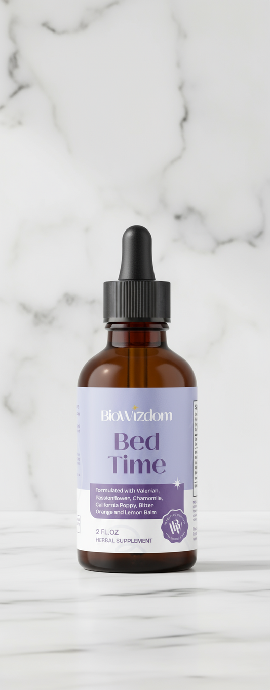 BioWizdom Bed Time Melatonin Free Sleep Tincture 2 oz