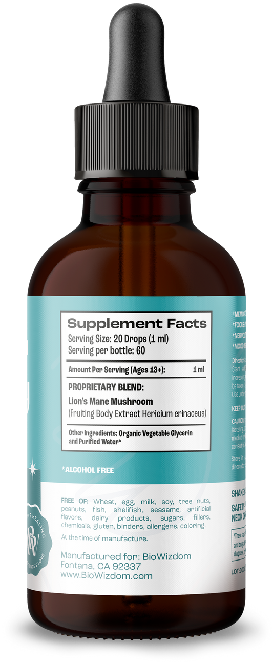 BioWizdom Brainy Mane Tincture 2 oz Bottle