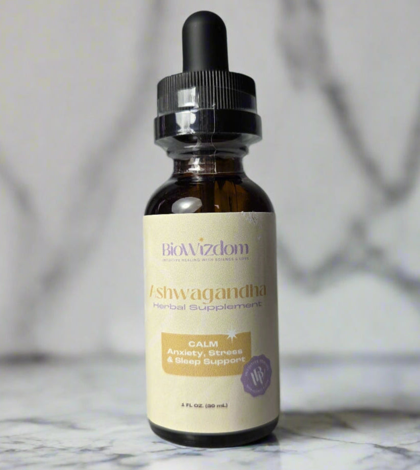 BioWizdom Ashwagandha Tincture 1 oz Bottle