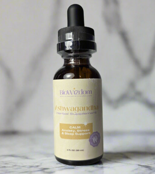 BioWizdom Ashwagandha Tincture 1 oz Bottle