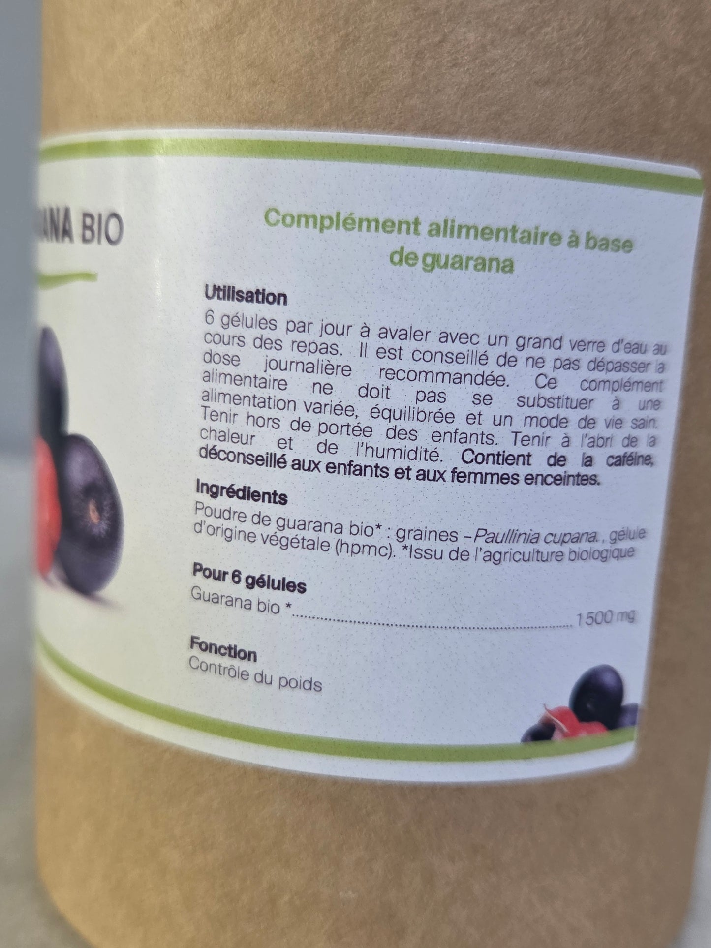 Pure Organic Guarana (200 caps)