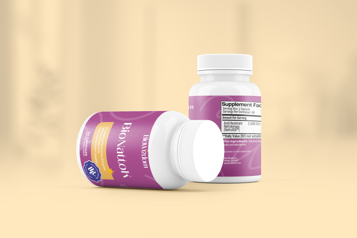 BioNattoK Nattokinase Systemic Enzymes (60 caps)