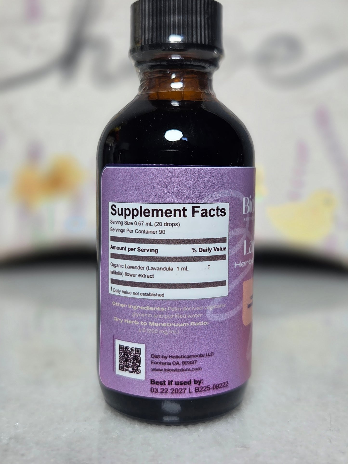 BioWizdom Lavender Tincture 2 oz Bottle