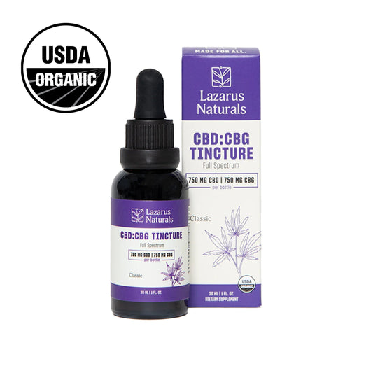 ORGANIC CBD+CBG TINCTURE, 25MG CBD & 25MG CBG / MLI
