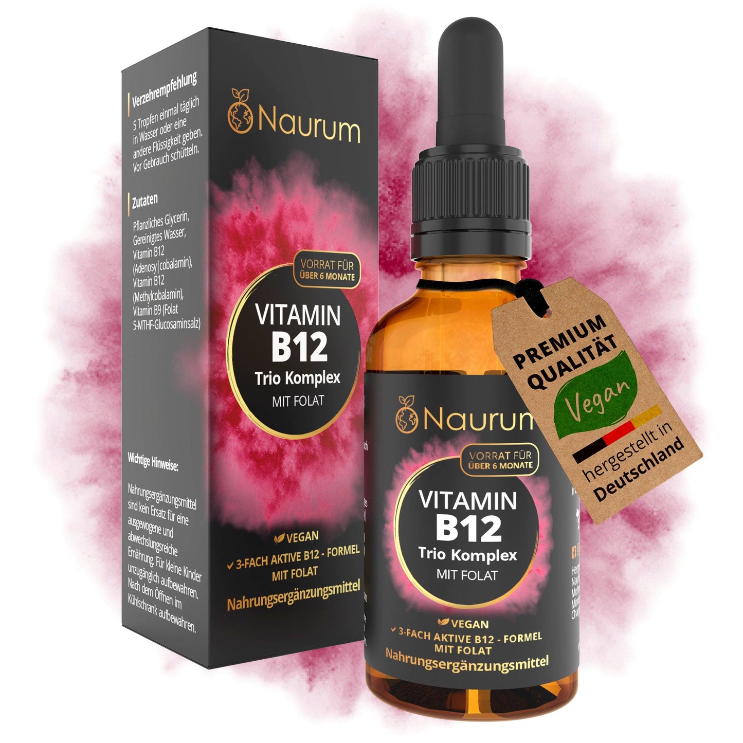 Vitamin B12 trio complex with folate