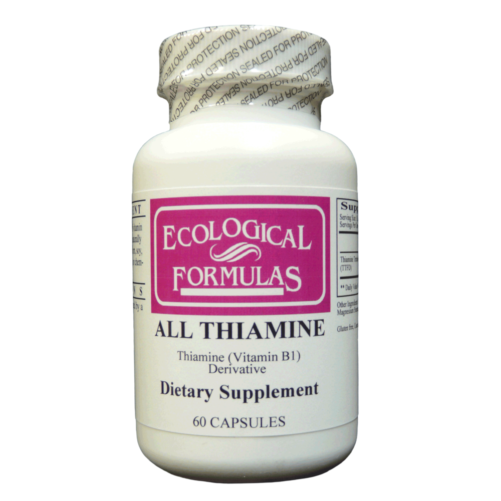 All Thiamine (fat soluble B1 - TTFD, 50mg capsule) 60 capsules