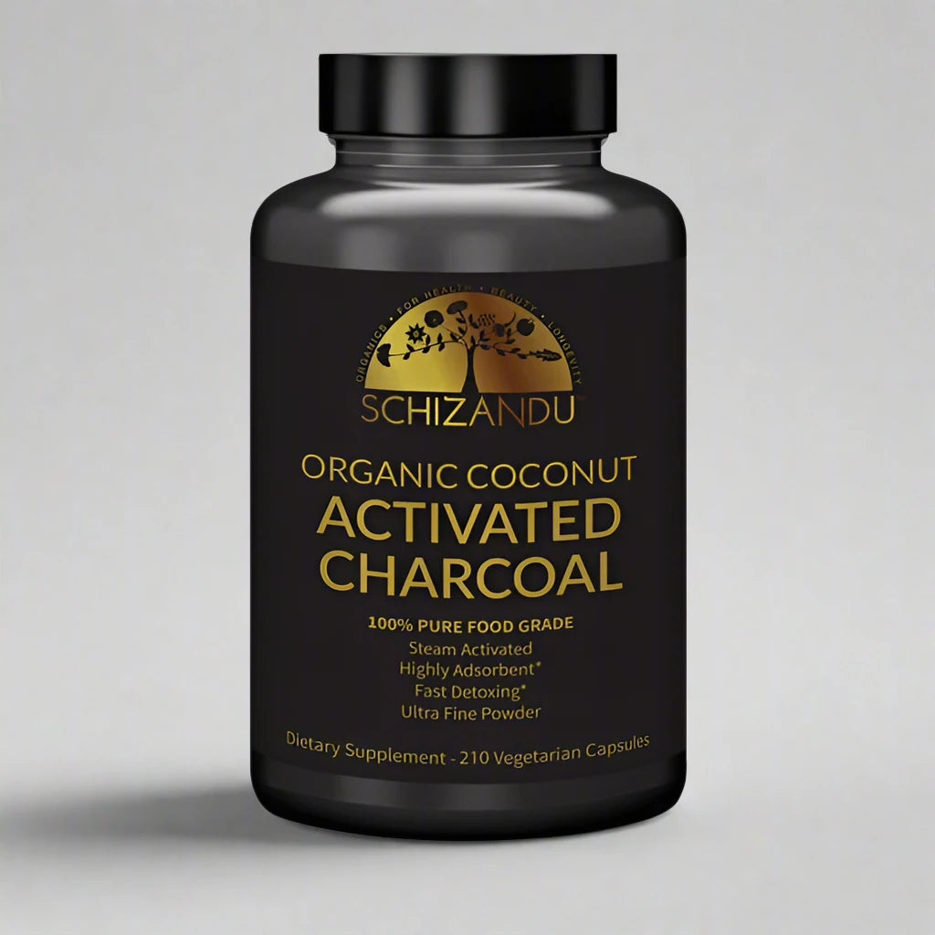 100% Food Grade Organic Coconut Activated Charcoal Capsules