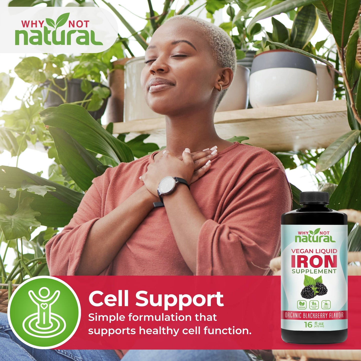 Liquid Iron Supplement for Women, Men and Kids