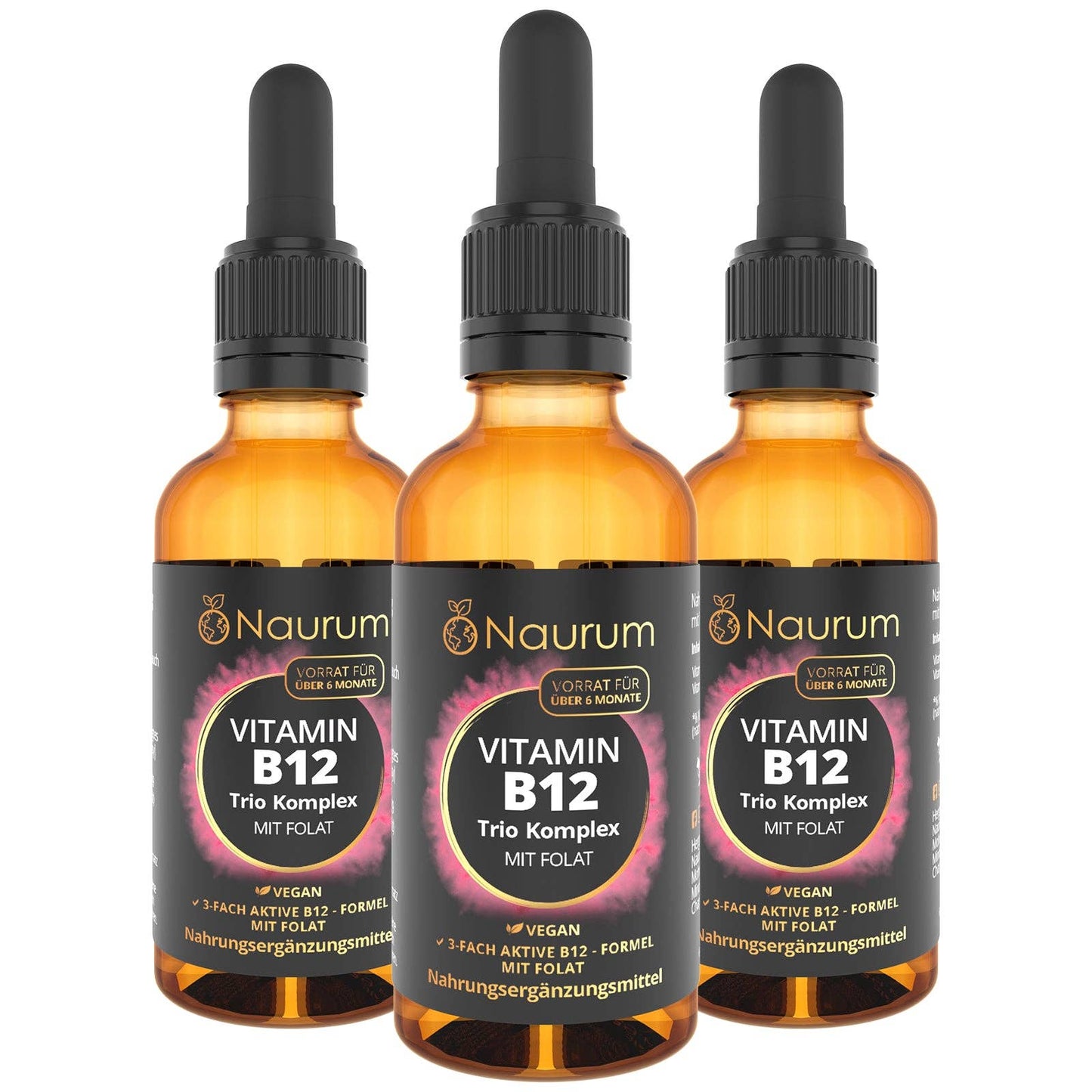 Vitamin B12 trio complex with folate