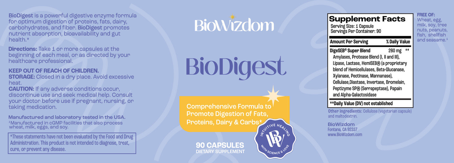 BioDigest Digestive Enzymes 90 caps