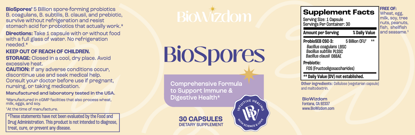 BioSpores Probiotics 30 caps