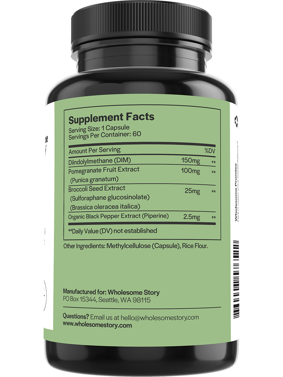 Hormone Balance Formula DIM with Pomegranate Extract + Broccoli Seed Extract + Black Pepper Extract