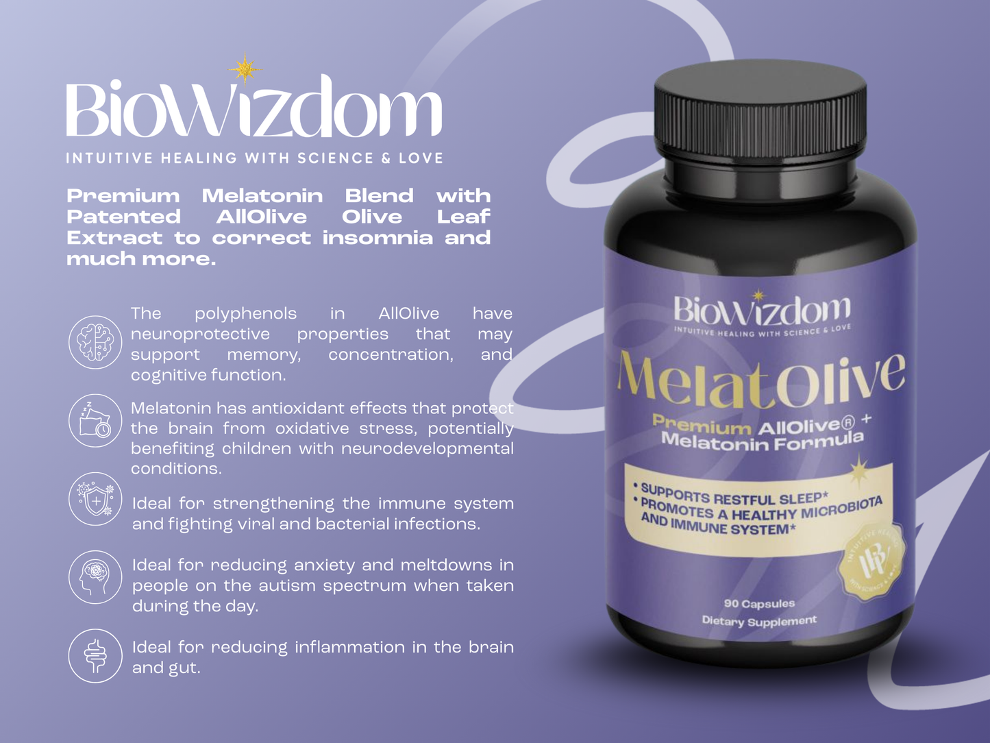 MelatOlive Formula by Lucia Patterson 90 caps