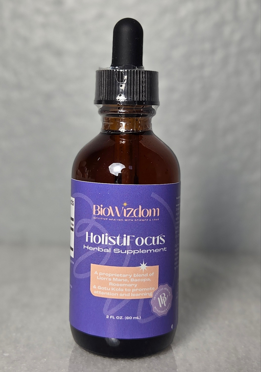 Tintura HolistiFocus de BioWizdom, botella de 2 oz 