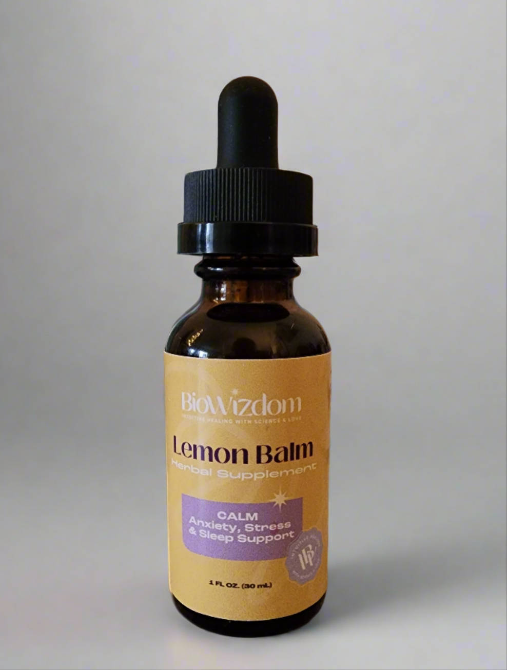 BioWizdom Lemon Balm Tincture 1 oz Bottle