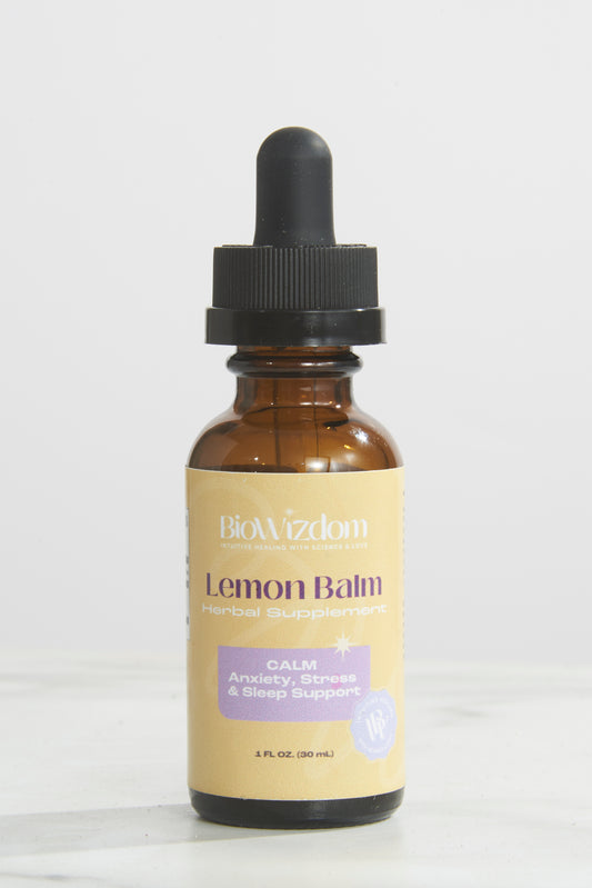 BioWizdom Lemon Balm Tincture 1 oz Bottle