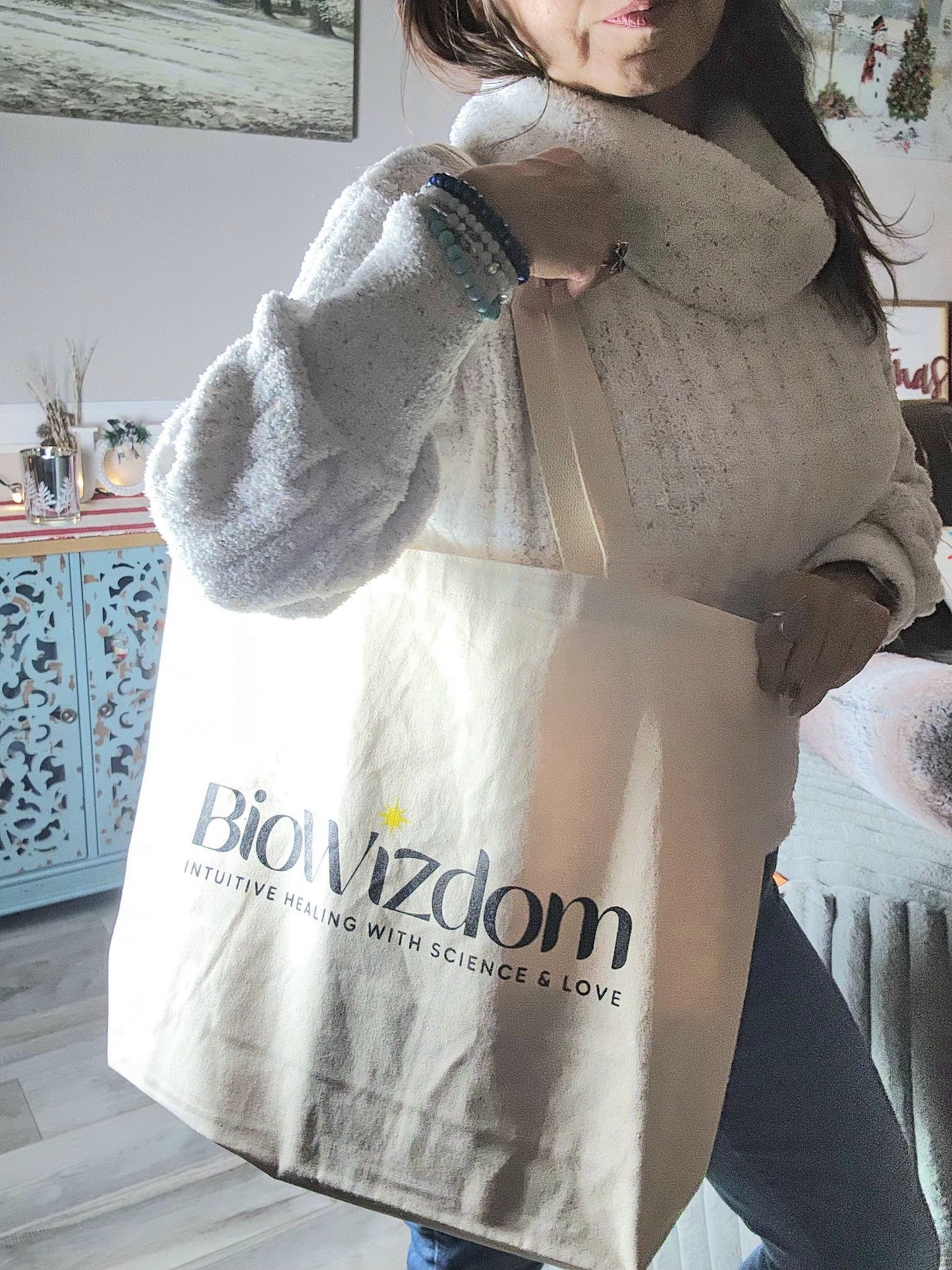 Large Tote Bag BioWizdom Logo