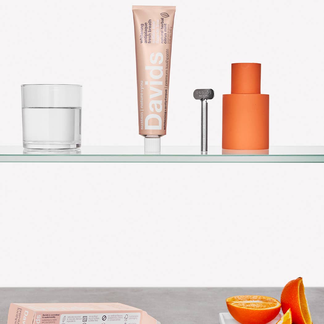Davids premium toothpaste  /  herbal citrus peppermint