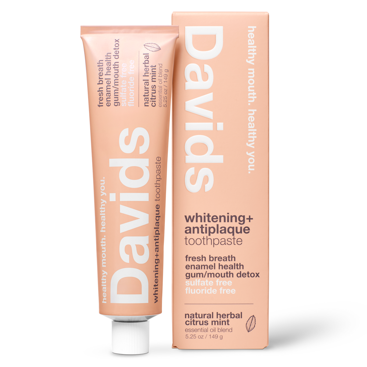Davids premium toothpaste  /  herbal citrus peppermint