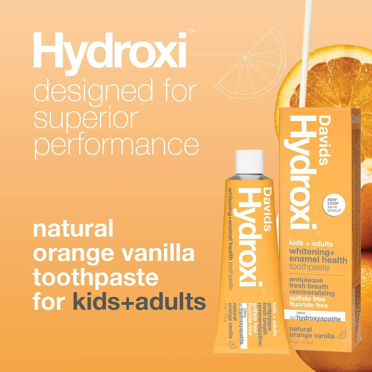 Davids kids + adults nano-hydroxyapatite / orange vanilla