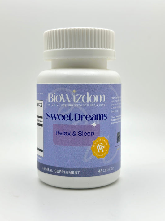 BioWizdom Sweet Dreams Capsules 60 count-Melatonin Free Sleep Aid