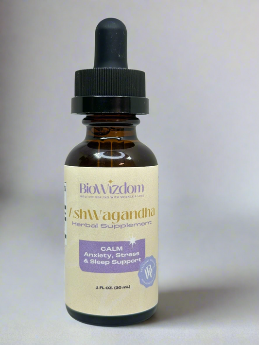 BioWizdom Ashwagandha Tincture 1 oz Bottle