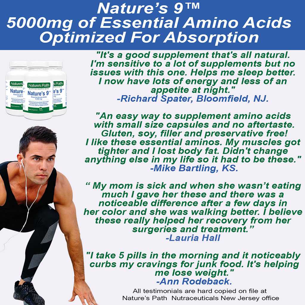 Nature's 9 Essential Aminoacids 90 caps