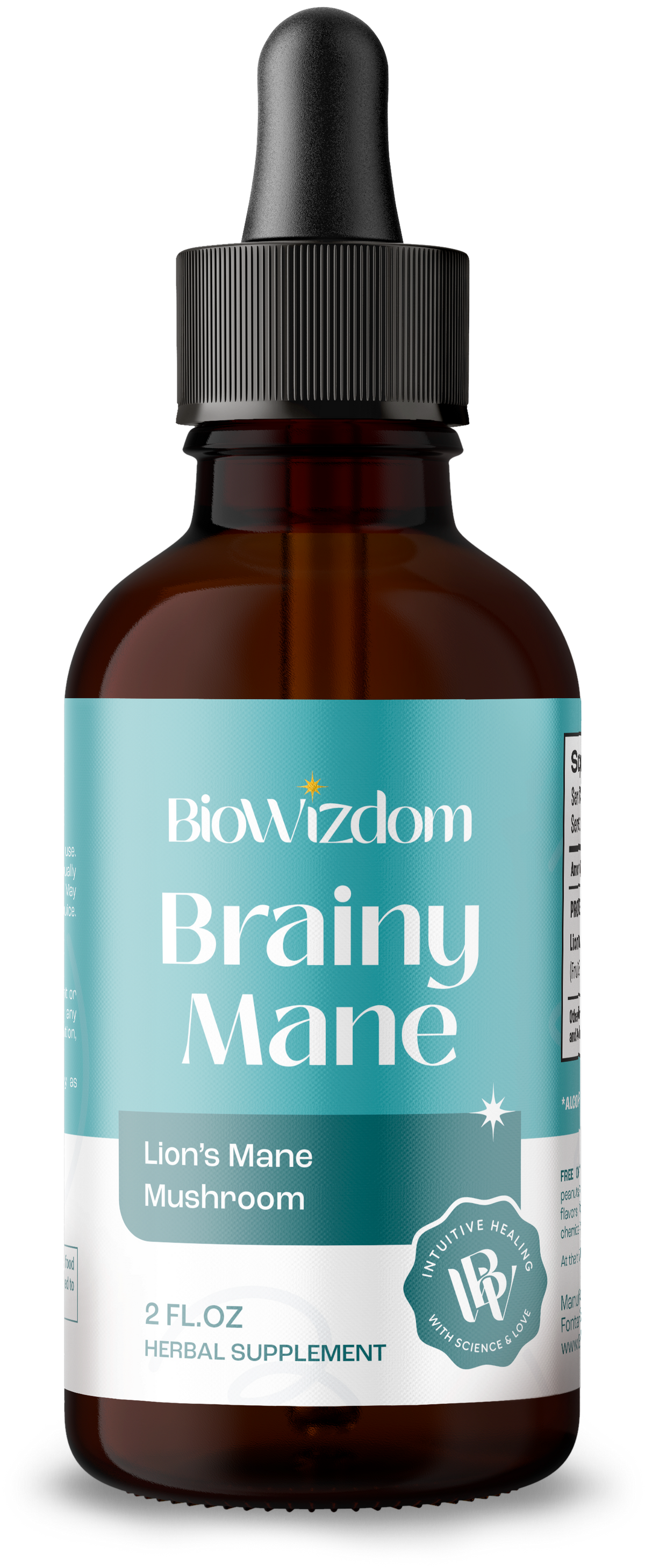 BioWizdom Brainy Mane Tincture 2 oz Bottle