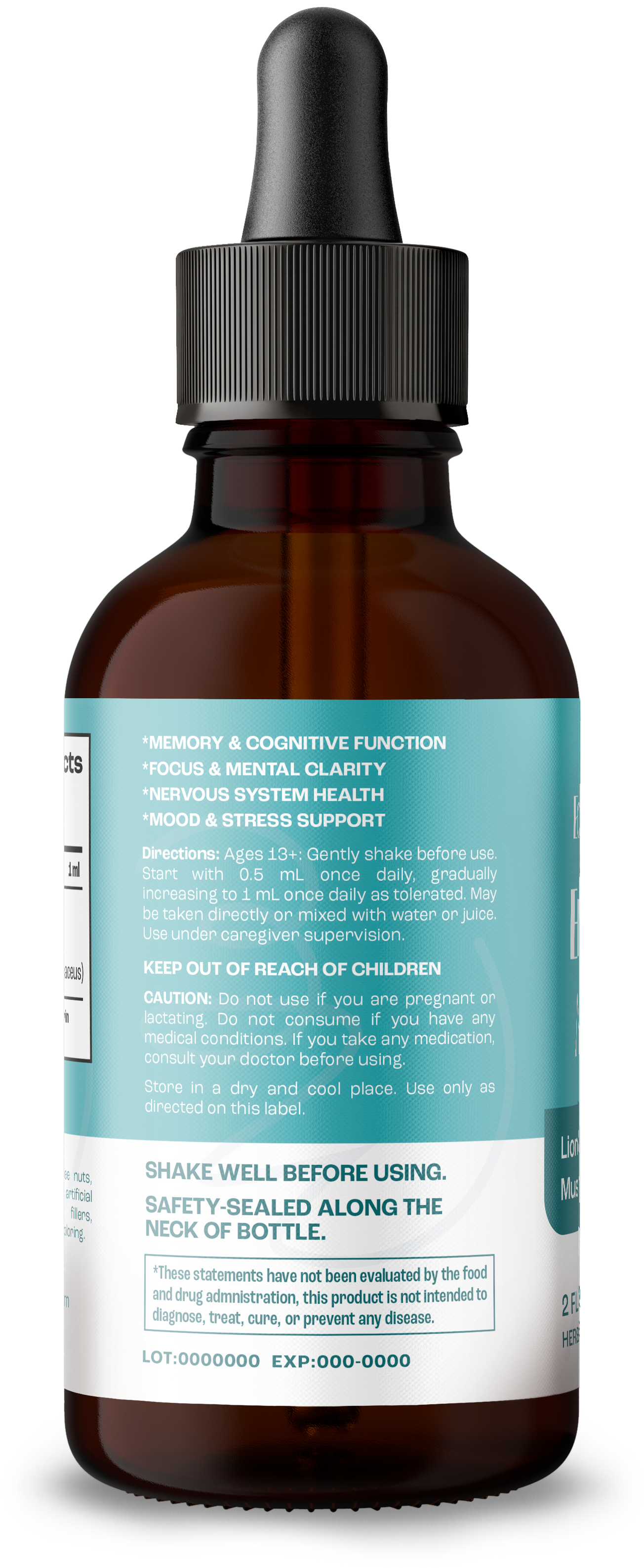 BioWizdom Brainy Mane Tincture 2 oz Bottle