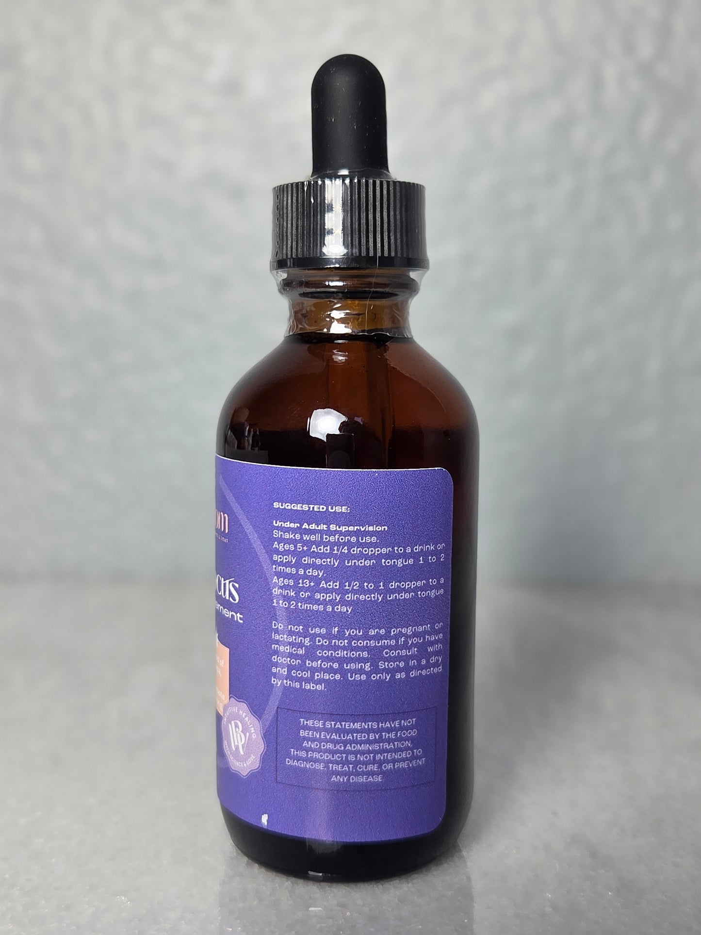 Tintura HolistiFocus de BioWizdom, botella de 2 oz 