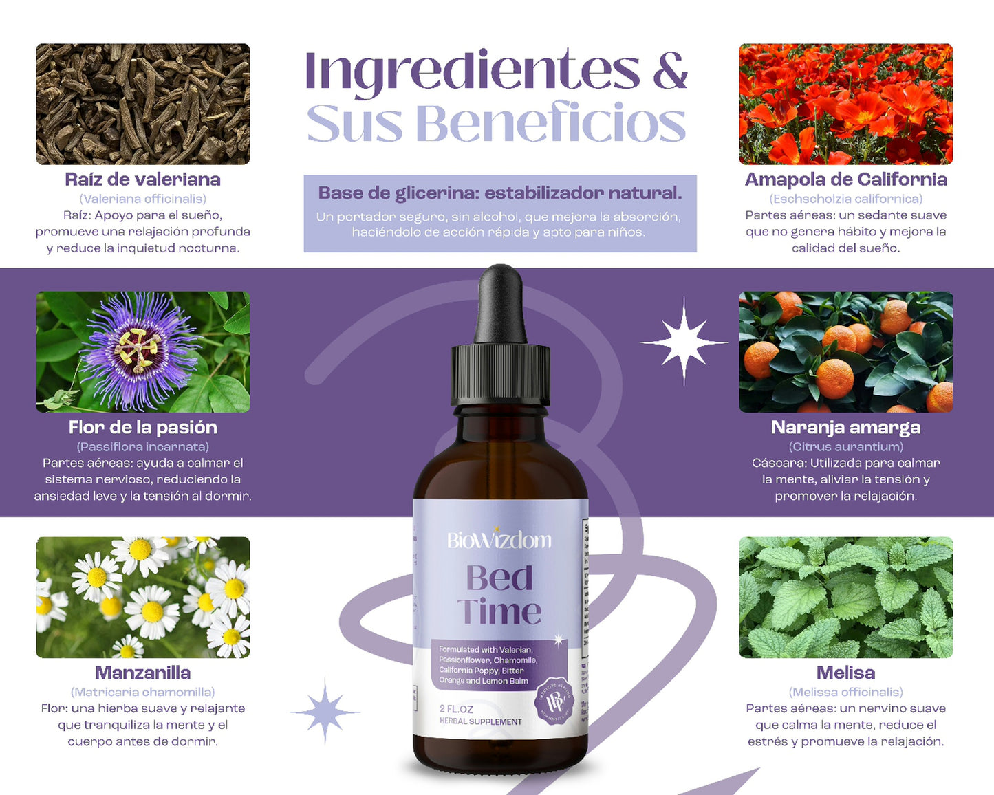 BioWizdom Bed Time Melatonin Free Sleep Tincture 2 oz