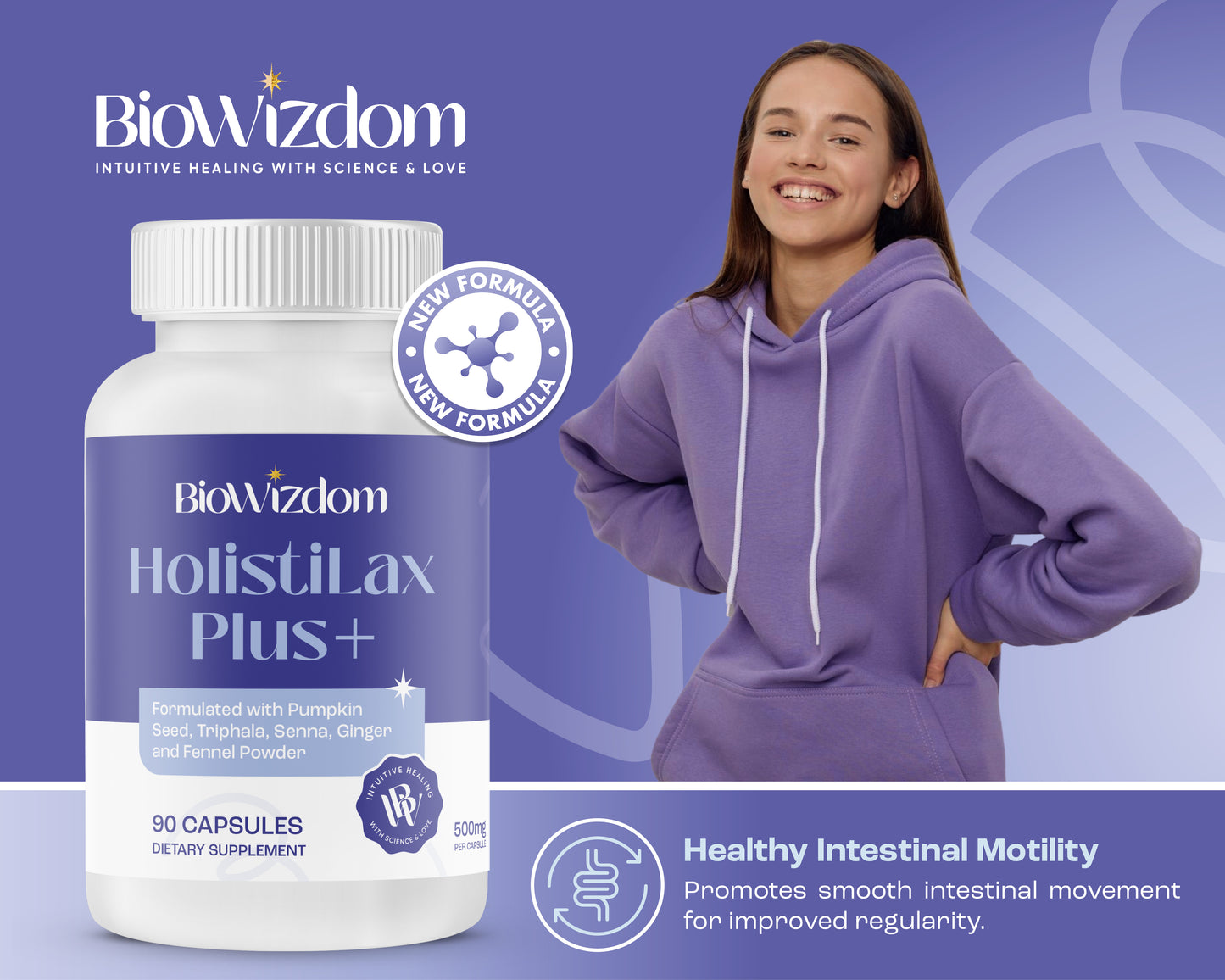 BioWizdom HolistiLax (90 caps)