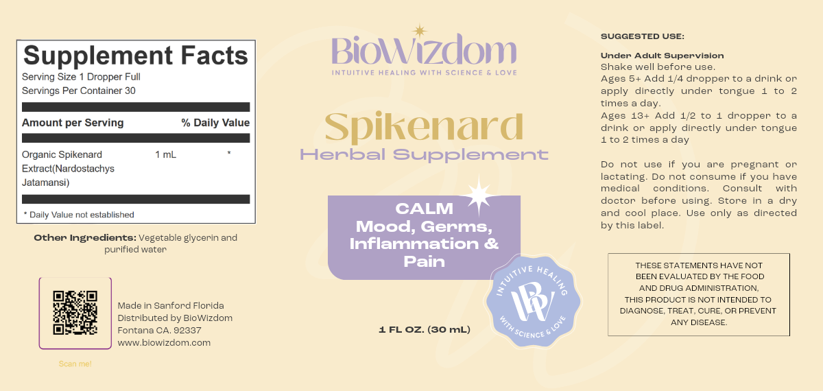 BioWizdom Spikenard Tincture 1 oz Bottle