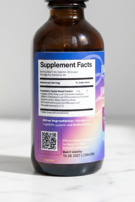 Tintura HolistiFocus de BioWizdom, botella de 2 oz 