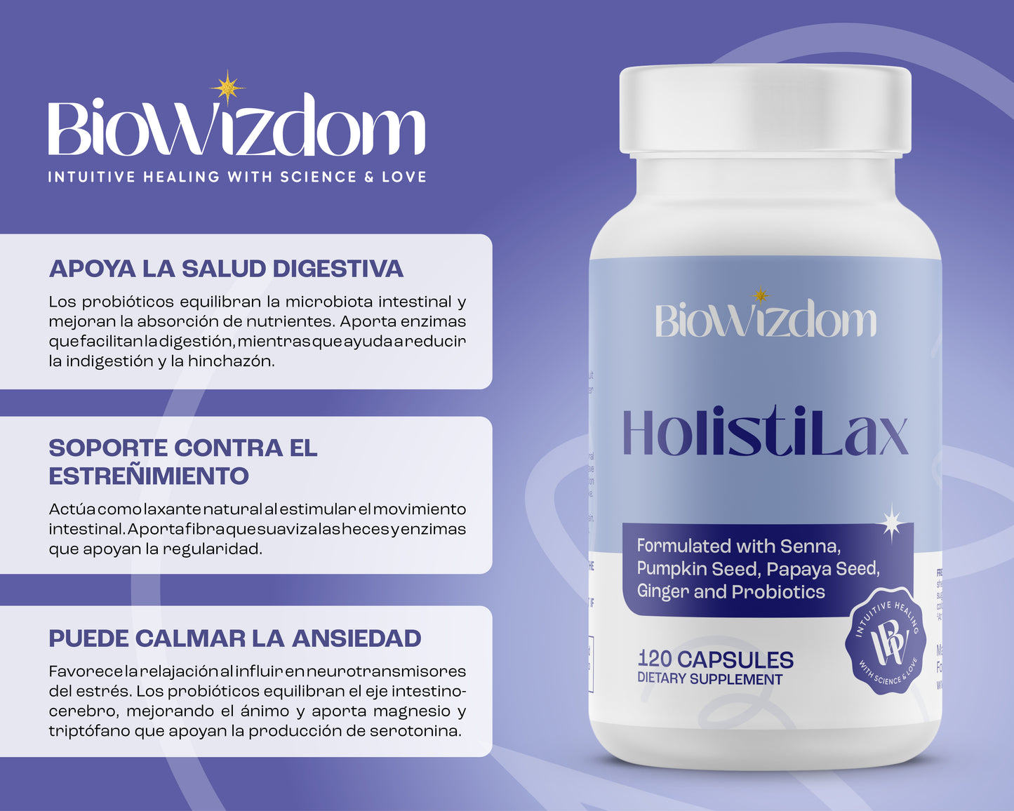 BioWizdom HolistiLax (120 caps)