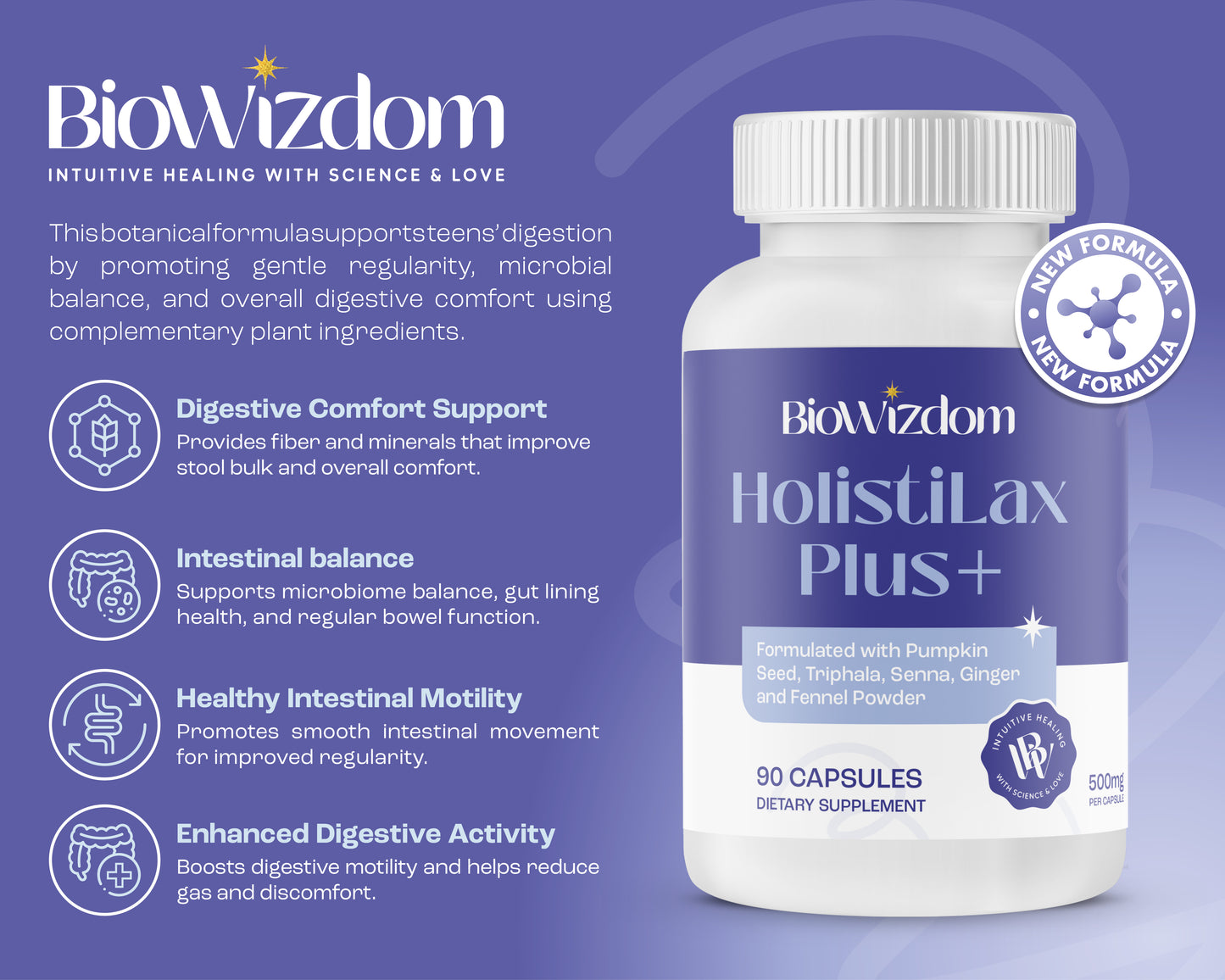 BioWizdom HolistiLax (90 caps)