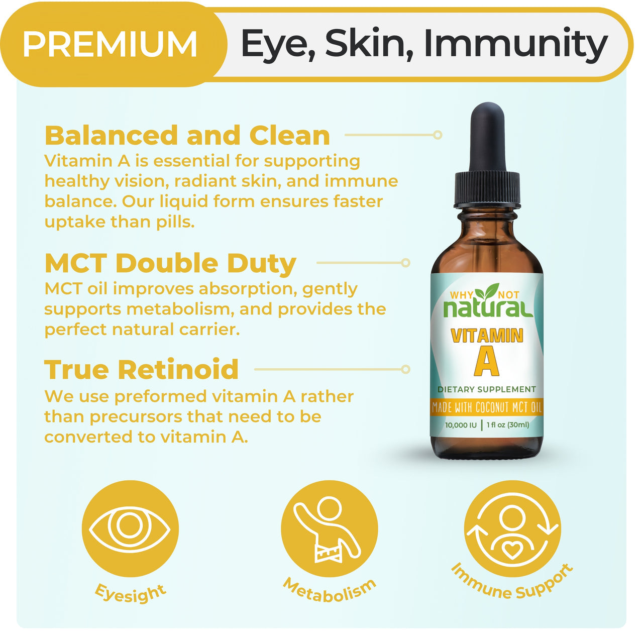 Liquid Vitamin A:Support Skin, Eyes, Immunity & Hair 1fl oz