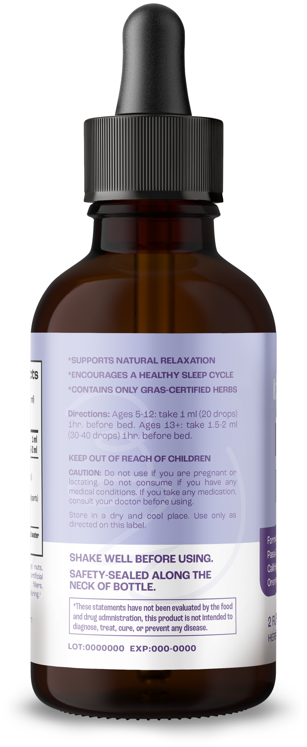 BioWizdom Bed Time Melatonin Free Sleep Tincture 2 oz