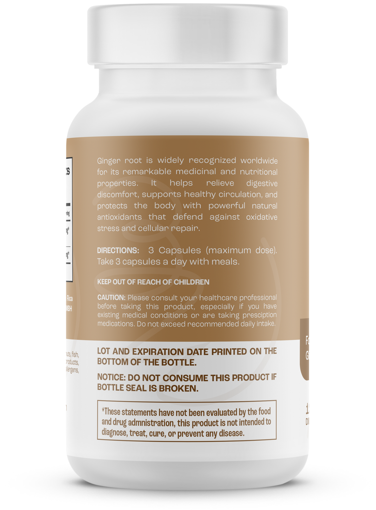 BioWizdom Organic Ginger (digestive aid) 120 caps